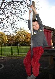 Patrick in the playground in St. Stephen's Green.