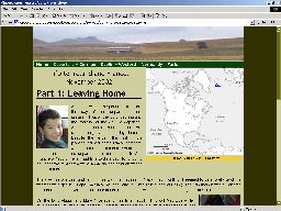 Screenshot of Departure page